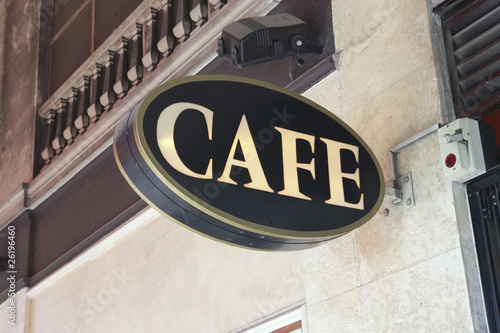 Photo: Cafe sign in Paris Cafe sign in Paris