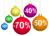 Boules de no&euml;l pour les soldes