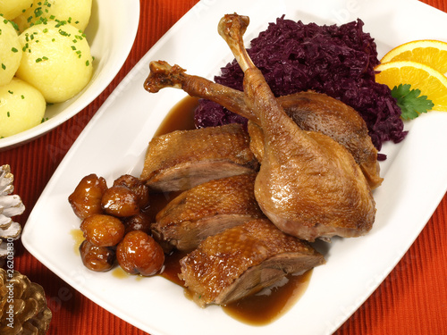 Foto: Gans mit Rotkohl Gans mit Rotkohl