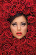 Girl In Red roses Girl In Red roses