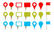 map pins in colors, red, green and blue map pins in colors, red, green and blue