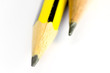 Wooden pancils on white background