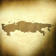 Russia map on grunge background