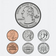 Vector Coins with Background