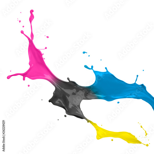 Foto: CMYK Paint Splash CMYK Paint Splash