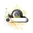 Music grunge colorful background