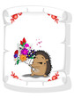 paper scroll with the image of enamoured hedgehog paper scroll with the image of enamoured hedgehog