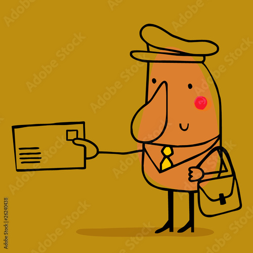 Vector: cartero entregando una carta cartero entregando una carta