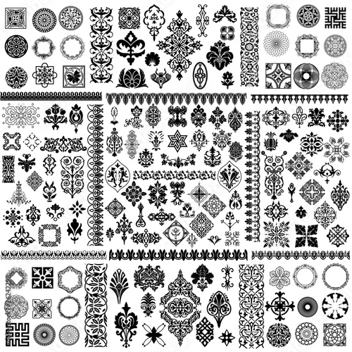 Vektor: 160 different style design elements 160 different style design elements
