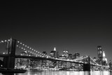 Brooklyn Bridge and Manhattan Skyline At Night, New York City - Fine Art prints