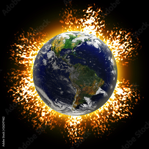 Illustration: Exploding Earth Exploding Earth