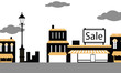 Illustration: shopping street shopping street
