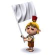 3d Roman soldier holds the flag