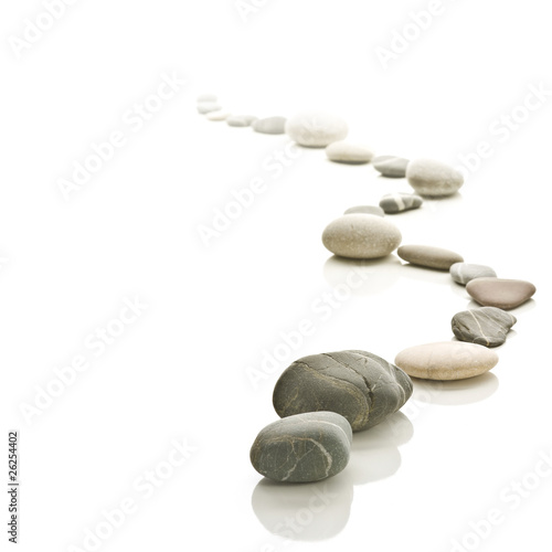 Photo: Stone path arranged to a zigzag. Stone path arranged to a zigzag.