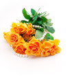 Bouquet of orange roses with a pearl necklace Bouquet of orange roses with a pearl necklace