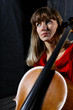 Beautiful cello musician