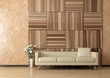 Modern sofa interior on venetian stucco wall Modern sofa interior on venetian stucco wall