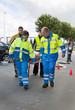Emergency services in action