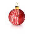 Christmas ball over white