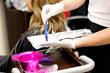 Close-up of a female customer drying her hair