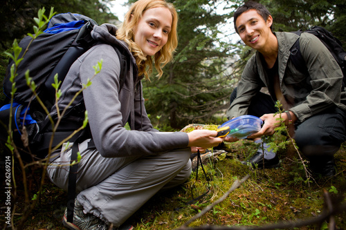 Photo: Finding a Geocache Finding a Geocache