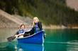 Couple Canoeing and Relaxing