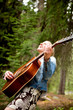Woman Singing Free in the Forest Woman Singing Free in the Forest