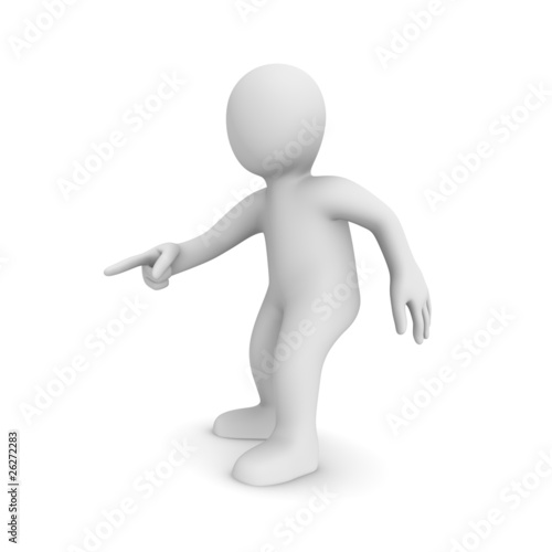 person pointing down