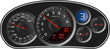 Vector realistic sport car's dashboard