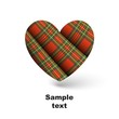 Royal Stewart tartan in shape of heart