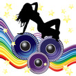 Dancer and speakers.