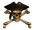 Grunge Pirate Skull - 3D render