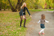 Mother is trying to catch her daughter