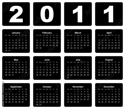 simple editable calendar for year 2011