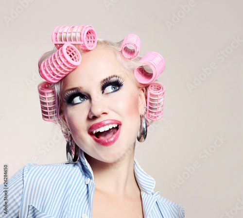 Photo : Cheerful housewife Cheerful housewife