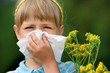 girl with allergy