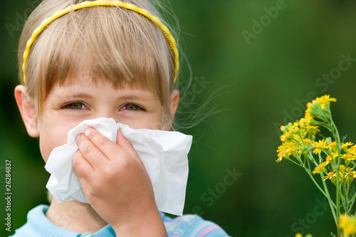 Photo: girl with allergy girl with allergy