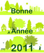 bonne année 2011 verte