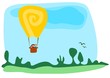 Illustration: Heißluftballon Illustration: Heißluftballon