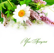 Bouquet of wild flowers on a white Bouquet of wild flowers on a white