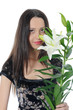 woman with lily woman with lily