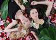 beautiful women in rose petals beautiful women in rose petals