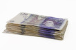 isolated twenty pound notes