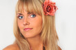 Portrait of the beautiful girl with blue eyes Portrait of the beautiful girl with blue eyes