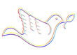 Colombe multicolore