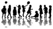 Silhouettes of 10 kids - Silhouette di 10 bambini Silhouettes of 10 kids - Silhouette di 10 bambini