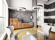 Illustration: Küche Interior 3d render Küche Interior 3d render