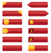 Colorful blank premium web buttons. Glossy vector illustration.