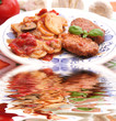 Bifteki mit Bratkartoffeln