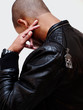 Photo: black male wearing leather jacket and chain black male wearing leather jacket and chain
